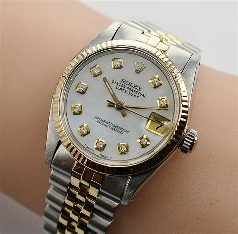 woman gold and silver rolex|18k gold ladies rolex watch.